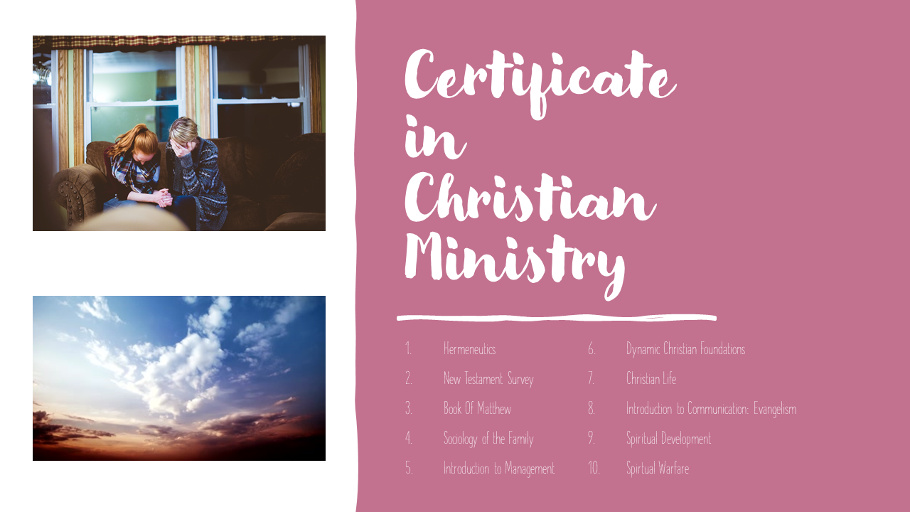 Certificate In Christian Ministry